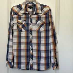 Rebel&Soul Plaid Button Down Shirt Large